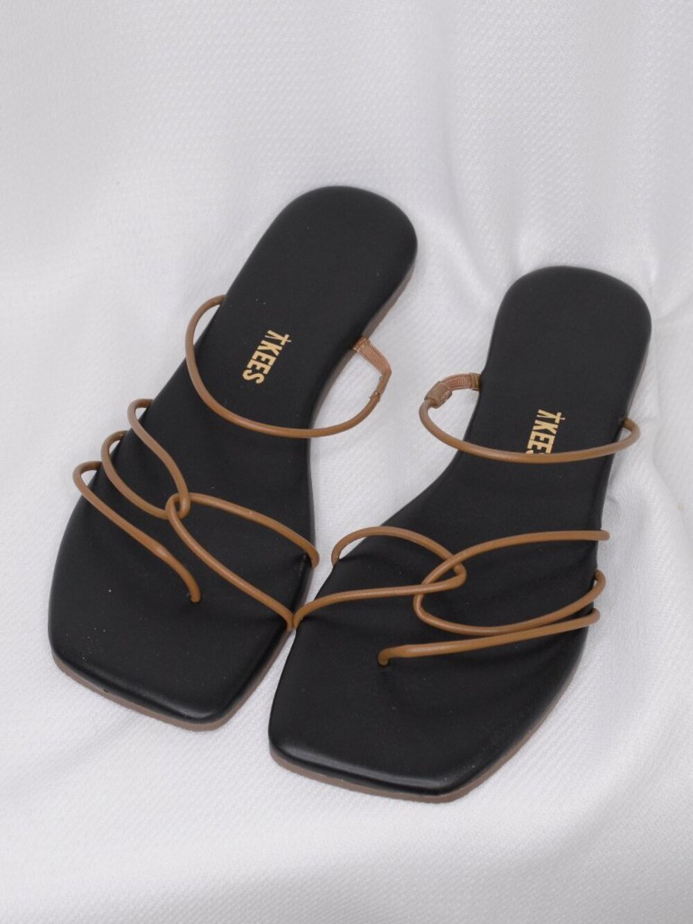 Tkees Leather Square Toe Strappy Sandals Sz 7